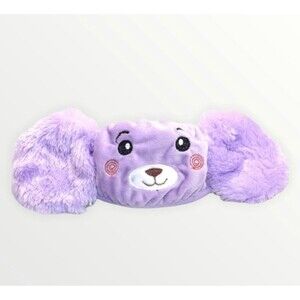 NEW Kids Purple Cute Plush Teddy Bear Stuff Animal Earmuff Face Mask